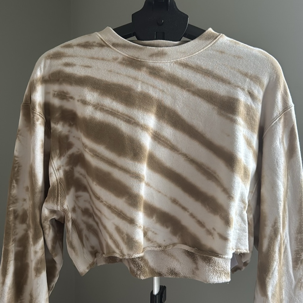 GOOD AMERICAN CROPPED CREW-NECK